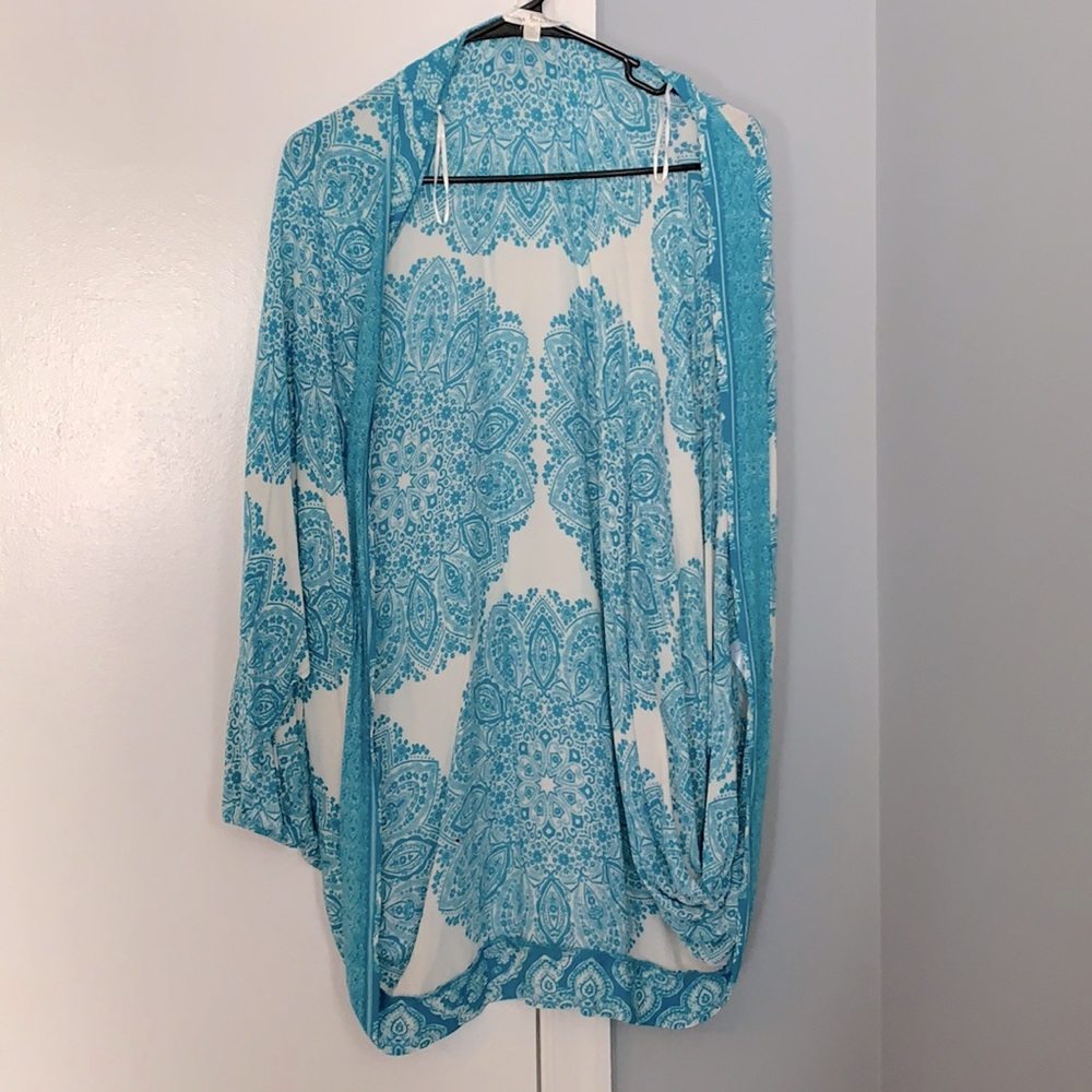 Blue cardigan
